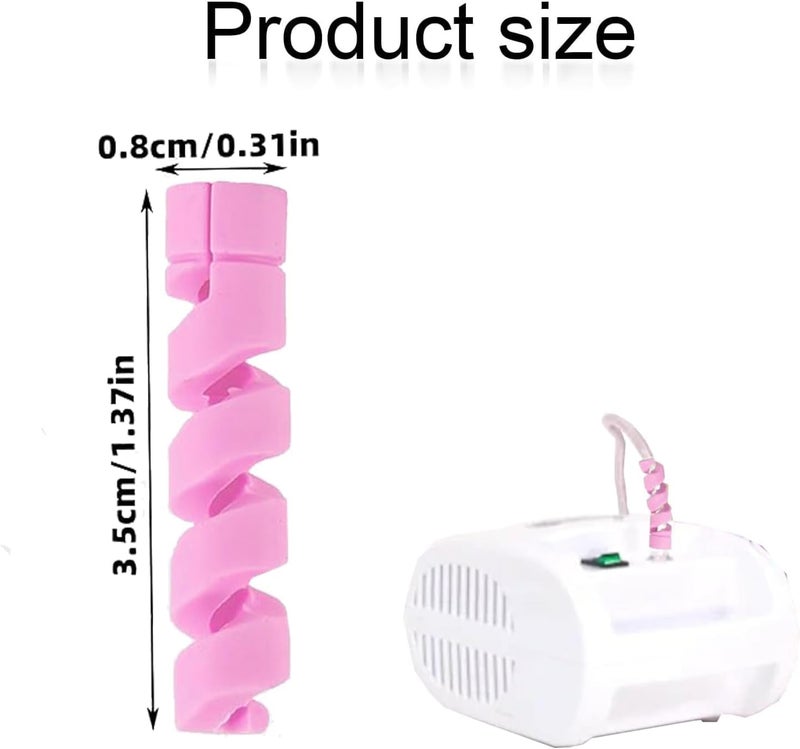 Vakerga New Upgrade 10 Pack Oxygen Tube Support Crimp Straightener Oxygen Tubing Accessories for Oxygen Hose Keep Oxygen Hose from Kinking（Pink - Image 3
